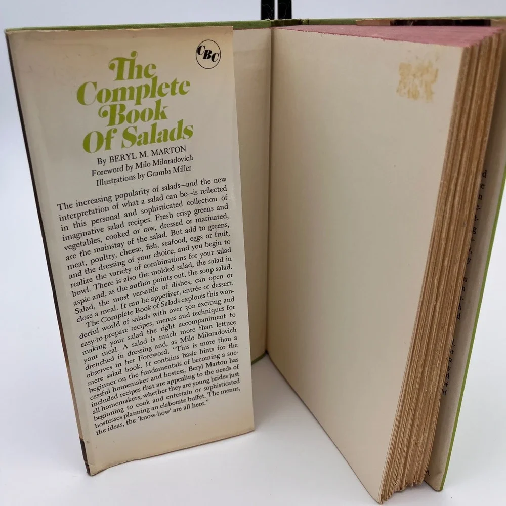The Complete Book of Salads Beryl Marton 1969 Hardcover Vintage Cookbook Random